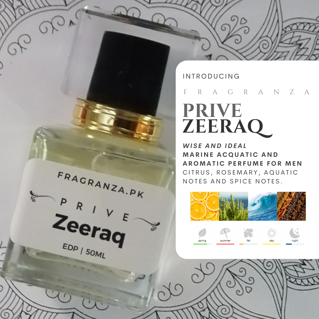 Fragranza.pk Prive series offers Zeeraq for men at best price with Free delivery across Pakistan. Order Now